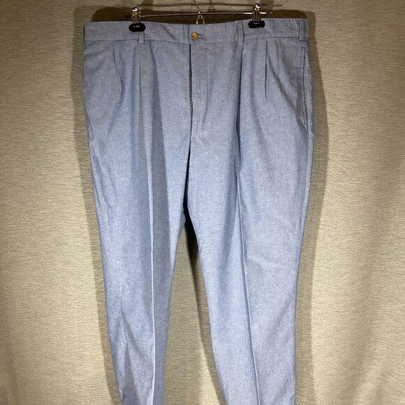 Mens Bills Khakis Chambray Pleated Pants, Size 42 x 30 - Picture 1 of 6